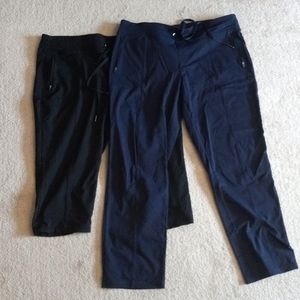 Double set of hyba joggers and  capris black and purple XXL